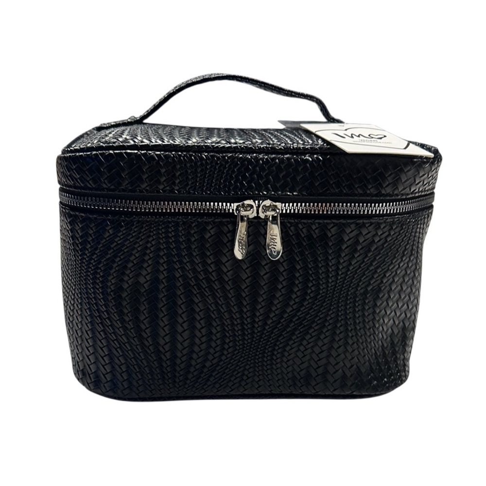 NWT- Imoshion Black Woven Vegan Unisex Toiletry Bag